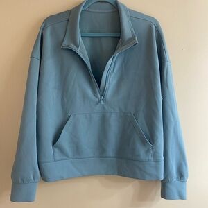 Athletic Cropped Quarter-Zip Pullover